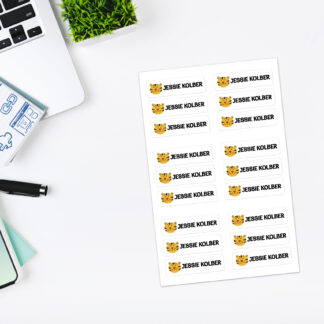 My Name Stickers With Animals